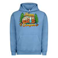 Pigment Pebble Blue happy camper Urban Hoodie - Zillion Design Studio