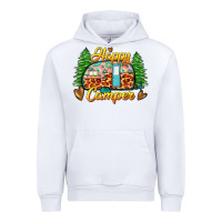 White happy camper Urban Hoodie - Zillion Design Studio
