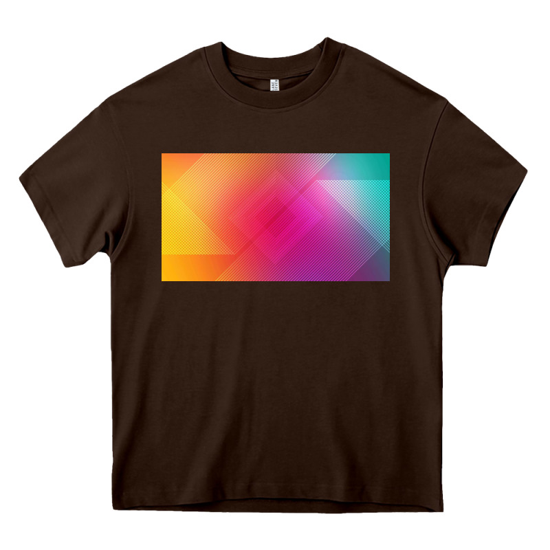 Multicolor Abstract Lines Heavy Core Tee by chombo | Teevron