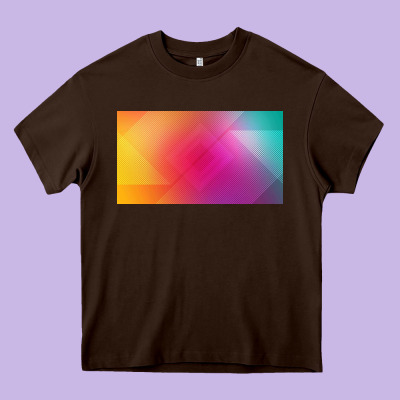 Multicolor Abstract Lines Heavy Core Tee Designed By Chombo