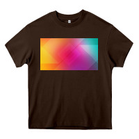 Chocolate Brown multicolor abstract lines Heavy Core Tee - chombo