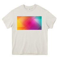 Cream multicolor abstract lines Heavy Core Tee - chombo