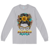 Moon Dust blessed mama messy bun Long Sleeve Tee - BarkalooDesign