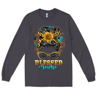 Smoke blessed mama messy bun Long Sleeve Tee - BarkalooDesign