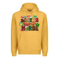 Mustard santas favorite nurse Premium Hoodie - Zillion Design Studio
