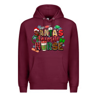 Burgundy santas favorite nurse Premium Hoodie - Zillion Design Studio
