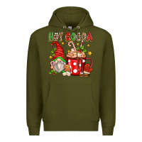 Army Green hot cocoa gnome Premium Hoodie - Zillion Design Studio
