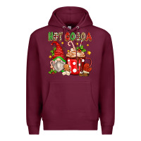 Burgundy hot cocoa gnome Premium Hoodie - Zillion Design Studio