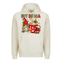 Oatmeal Heather hot cocoa gnome Premium Hoodie - Zillion Design Studio