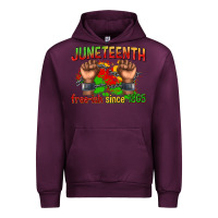 Mauve Wine juneteenth free ish since 1865 Urban Hoodie - texasbilliewilder