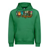 Emerald campfire legend Urban Hoodie - Zillion Design Studio