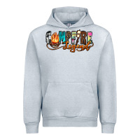 Heather Grey campfire legend Urban Hoodie - Zillion Design Studio