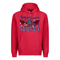 Cardinal American mama with cowboy Premium Hoodie - texasbilliewilder