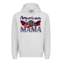 Dove Grey American mama with cowboy Premium Hoodie - texasbilliewilder