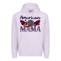 Lilac American mama with cowboy Premium Hoodie - texasbilliewilder