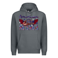 Rock American mama with cowboy Premium Hoodie - texasbilliewilder