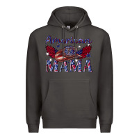 Smoke American mama with cowboy Premium Hoodie - texasbilliewilder