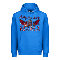 True Royal American mama with cowboy Premium Hoodie - texasbilliewilder