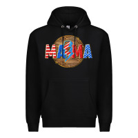 Black American mama with lightning bolt Premium Hoodie - texasbilliewilder