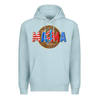 Blue Mist American mama with lightning bolt Premium Hoodie - texasbilliewilder