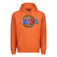 Carrot American mama with lightning bolt Premium Hoodie - texasbilliewilder