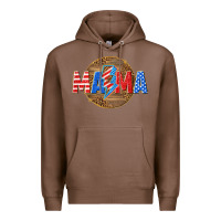 Chestnut American mama with lightning bolt Premium Hoodie - texasbilliewilder