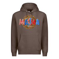 Coffee American mama with lightning bolt Premium Hoodie - texasbilliewilder