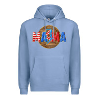 Colony Blue American mama with lightning bolt Premium Hoodie - texasbilliewilder