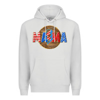 Dove Grey American mama with lightning bolt Premium Hoodie - texasbilliewilder