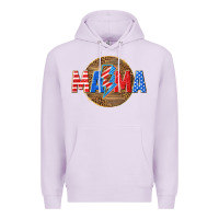 Lilac American mama with lightning bolt Premium Hoodie - texasbilliewilder