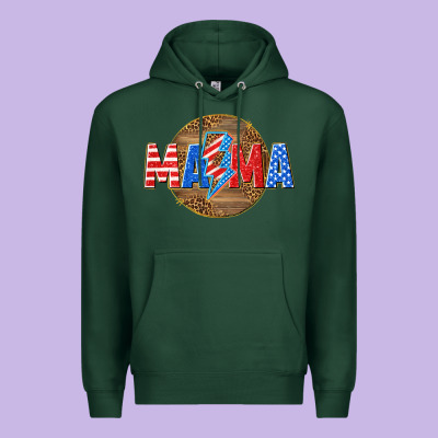 American Mama With Lightning Bolt Premium Hoodie Designed By Texasbilliewilder