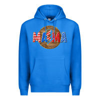 True Royal American mama with lightning bolt Premium Hoodie - texasbilliewilder