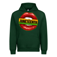 Forest Green juneteenth lips Urban Hoodie - texasbilliewilder