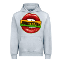 Heather Grey juneteenth lips Urban Hoodie - texasbilliewilder