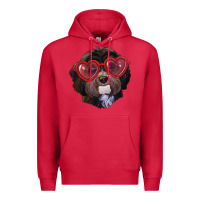 Cardinal havanese dog with love glasses Premium Hoodie - RanaPortraitStore