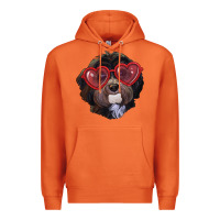 Carrot havanese dog with love glasses Premium Hoodie - RanaPortraitStore