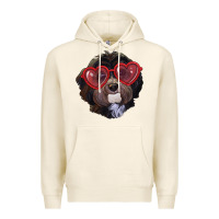 Tofu havanese dog with love glasses Premium Hoodie - RanaPortraitStore