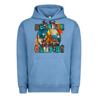 Pigment Pebble Blue the best memories are made camping Urban Hoodie - Zillion Design Studio
