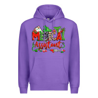 Purple christmas medical assistant Premium Hoodie - Zillion Design Studio