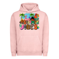 Pigment Salmon summer vibes camp Urban Hoodie - Zillion Design Studio