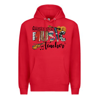 Red music teacher Premium Hoodie - AdoDesignShop