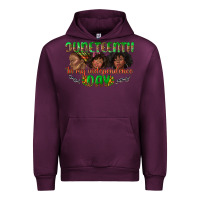 Mauve Wine juneteenth in my independence day Urban Hoodie - texasbilliewilder