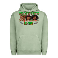 Pigment Oil Green juneteenth in my independence day Urban Hoodie - texasbilliewilder