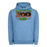 Pigment Pebble Blue juneteenth in my independence day Urban Hoodie - texasbilliewilder