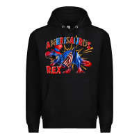 Black Amerisaurus rex Premium Hoodie - texasbilliewilder