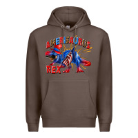 Coffee Amerisaurus rex Premium Hoodie - texasbilliewilder