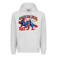 Dove Grey Amerisaurus rex Premium Hoodie - texasbilliewilder