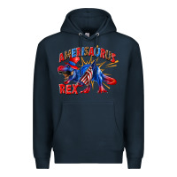 Navy Amerisaurus rex Premium Hoodie - texasbilliewilder