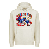 Oatmeal Heather Amerisaurus rex Premium Hoodie - texasbilliewilder