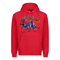 Red Amerisaurus rex Premium Hoodie - texasbilliewilder